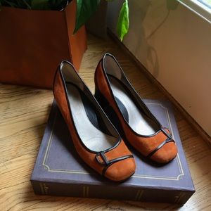 Dana Davis Suede Burnt Orange Heals